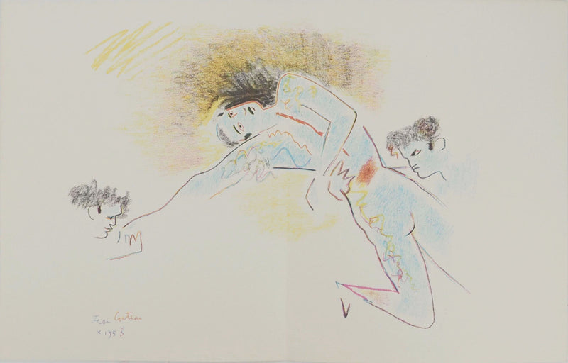 Jean COCTEAU : Le torero blessé, Lithographie originale signée