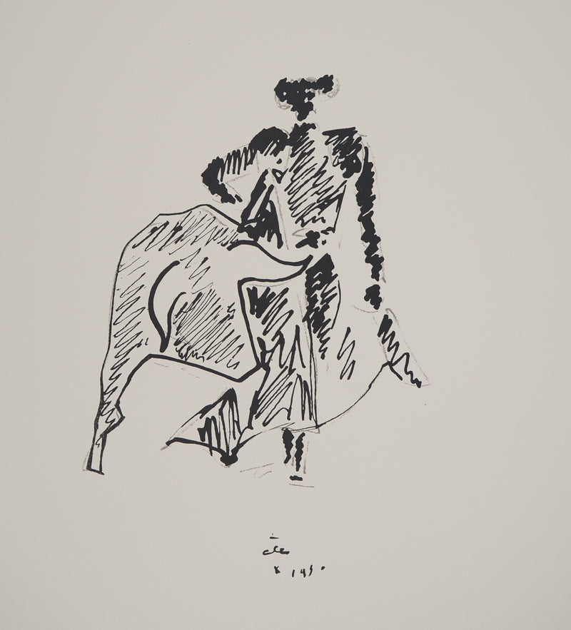 Jean COCTEAU : Le face à face, Lithographie originale signée