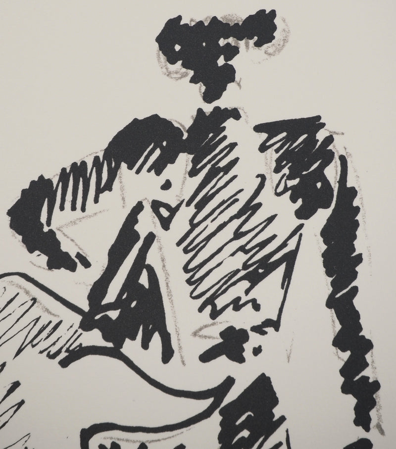 Jean COCTEAU : Le face à face, Lithographie originale signée