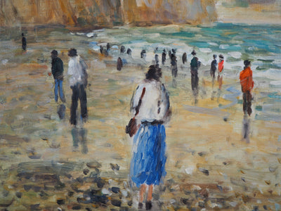 Jean-Jacques RENE : Normandie, Marée basse à Pourville, Tableau original (photo de détail 6) - Crédit photo : Galerie Art.Paris