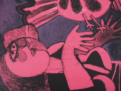 Guillaume CORNEILLE : L'oiseau convoité, Lithographie originale (photo de détail 5) - Crédit photo : Galerie Art.Paris