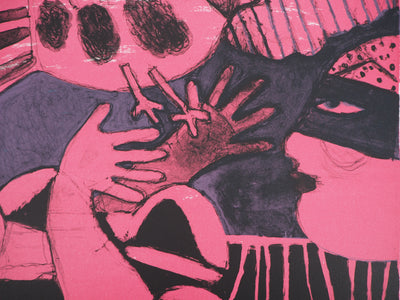 Guillaume CORNEILLE : L'oiseau convoité, Lithographie originale (photo de détail 6) - Crédit photo : Galerie Art.Paris