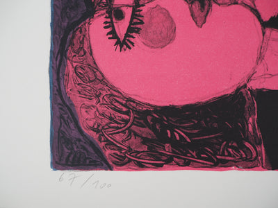 Guillaume CORNEILLE : L'oiseau convoité, Lithographie originale (photo de détail 7) - Crédit photo : Galerie Art.Paris