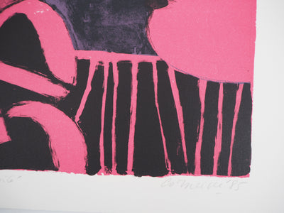 Guillaume CORNEILLE : L'oiseau convoité, Lithographie originale (photo de détail 2) - Crédit photo : Galerie Art.Paris