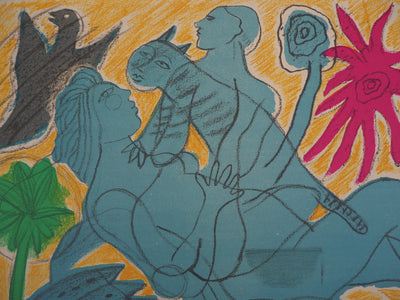 Guillaume CORNEILLE : Vacances d'été au soleil, Lithographie originale (photo de détail 4) - Crédit photo : Galerie Art.Paris