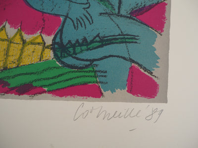 Guillaume CORNEILLE : Les amoureux à Paris, Lithographie originale (photo de détail 2) - Crédit photo : Galerie Art.Paris