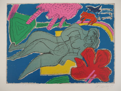 Guillaume CORNEILLE : Les amants, Lithographie originale (photo de détail 3) - Crédit photo : Galerie Art.Paris