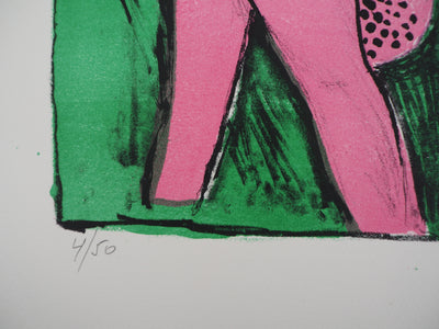 Guillaume CORNEILLE : La femme et la colombe, Lithographie originale (photo de détail 6) - Crédit photo : Galerie Art.Paris