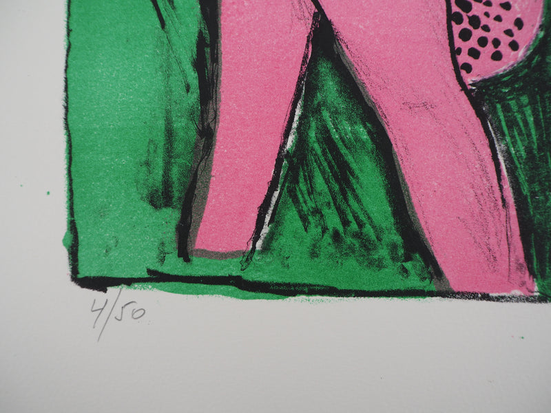 Guillaume CORNEILLE : La femme et la colombe, Lithographie originale (photo de détail 6) - Crédit photo : Galerie Art.Paris