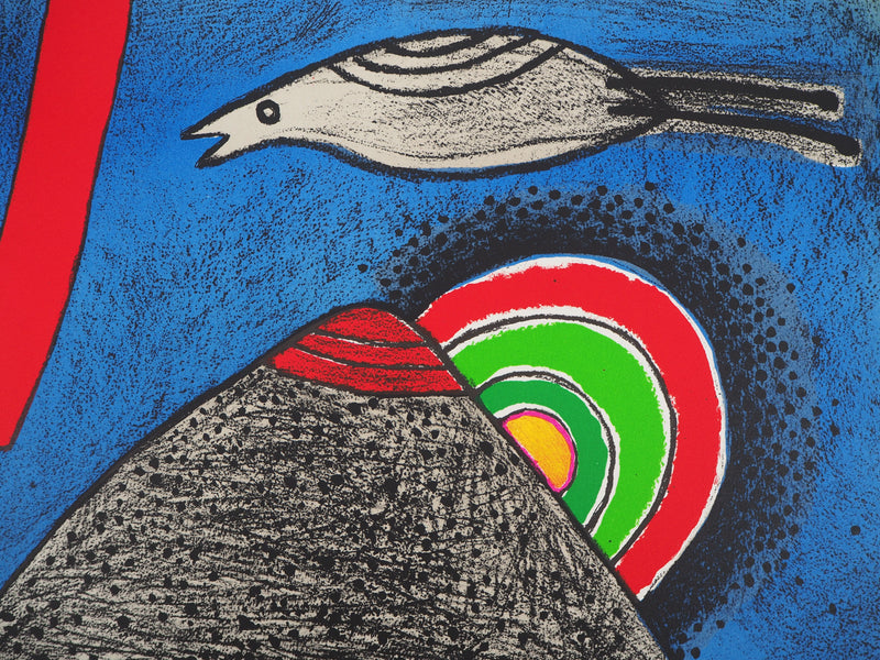 Guillaume CORNEILLE : Le corbeau, Lithographie originale (photo de détail 3) - Crédit photo : Galerie Art.Paris