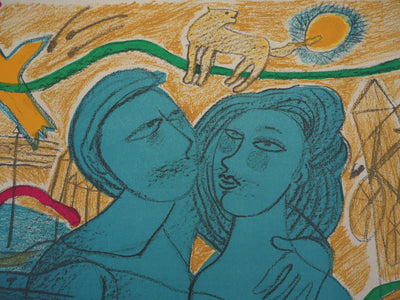 Guillaume CORNEILLE : Musique de l'amour, Lithographie originale (photo de détail 4) - Crédit photo : Galerie Art.Paris