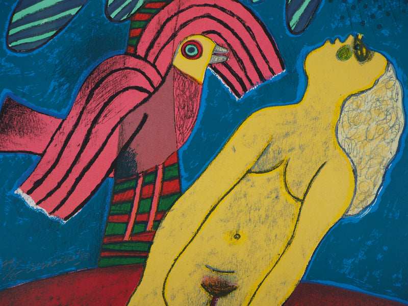 Guillaume CORNEILLE : Nu jaune, Lithographie originale (photo de détail 4) - Crédit photo : Galerie Art.Paris