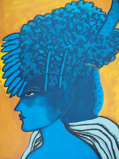 Guillaume CORNEILLE : Couronne d'oiseau, Lithographie originale (photo de détail 3) - Crédit photo : Galerie Art.Paris