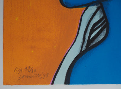 Guillaume CORNEILLE : Couronne d'oiseau, Lithographie originale (photo de détail 2) - Crédit photo : Galerie Art.Paris