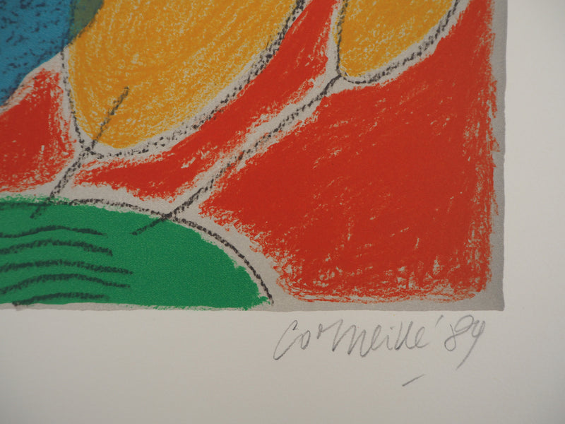 Guillaume CORNEILLE : Promenade sur Paris, Lithographie originale (photo de détail 2) - Crédit photo : Galerie Art.Paris