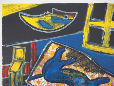 Guillaume CORNEILLE : Intérieur hollandais, Lithographie originale (photo de détail 5) - Crédit photo : Galerie Art.Paris