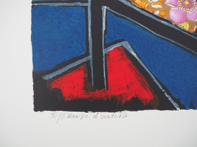 Guillaume CORNEILLE : Intérieur hollandais, Lithographie originale (photo de détail 7) - Crédit photo : Galerie Art.Paris