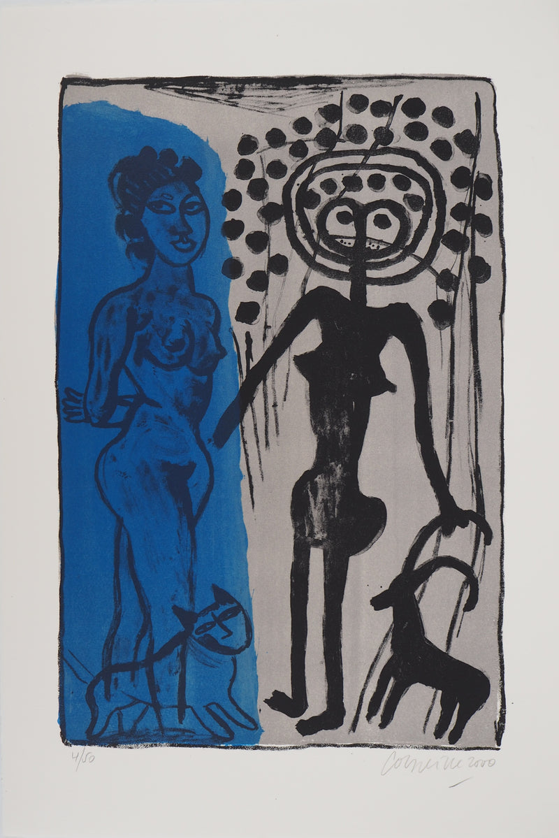 Guillaume CORNEILLE : Entre les mondes, Lithographie originale (vue générale) - Crédit photo : Galerie Art.Paris