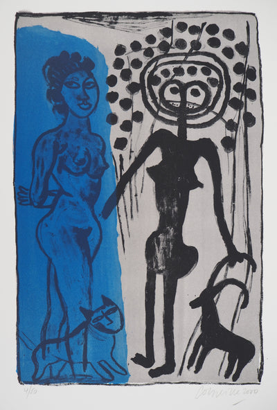 Guillaume CORNEILLE : Entre les mondes, Lithographie originale (photo de détail 3) - Crédit photo : Galerie Art.Paris