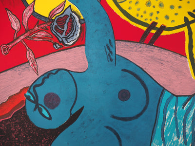 Guillaume CORNEILLE : L'éveil de l'oiseau, Lithographie originale (photo de détail 4) - Crédit photo : Galerie Art.Paris