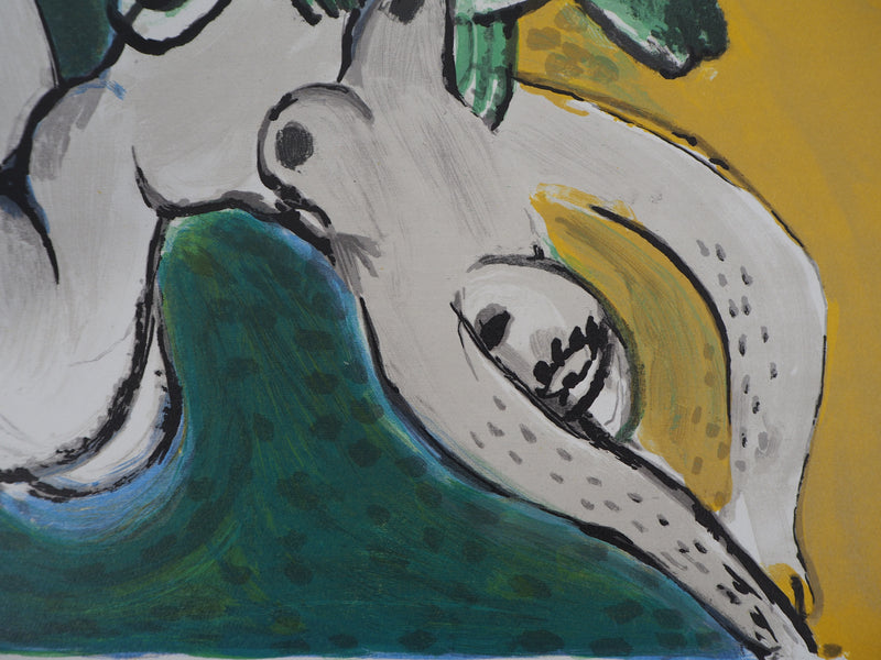 Guillaume CORNEILLE : Composition aux poissons, Lithographie originale (photo de détail 7) - Crédit photo : Galerie Art.Paris