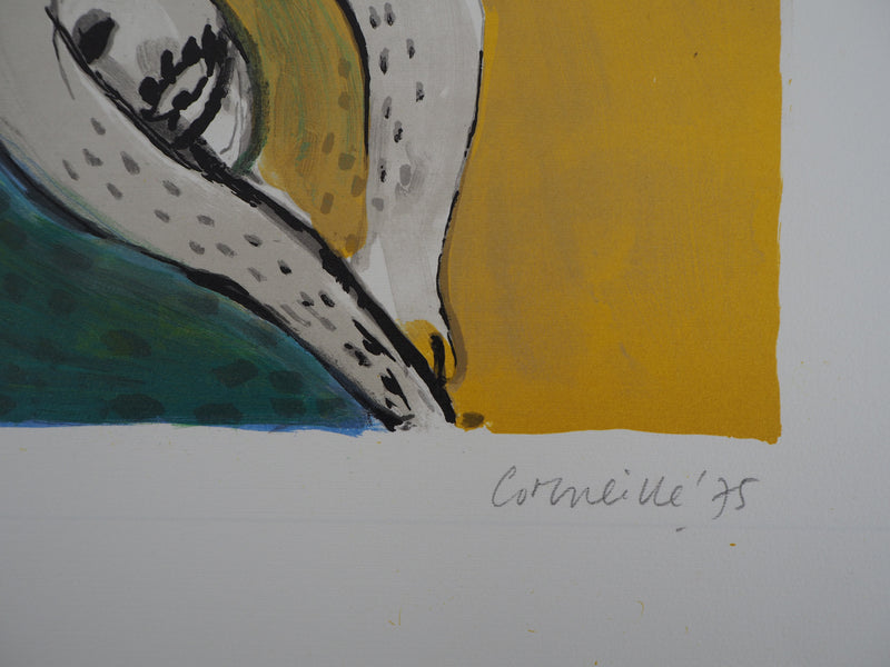 Guillaume CORNEILLE : Composition aux poissons, Lithographie originale (photo de détail 2) - Crédit photo : Galerie Art.Paris