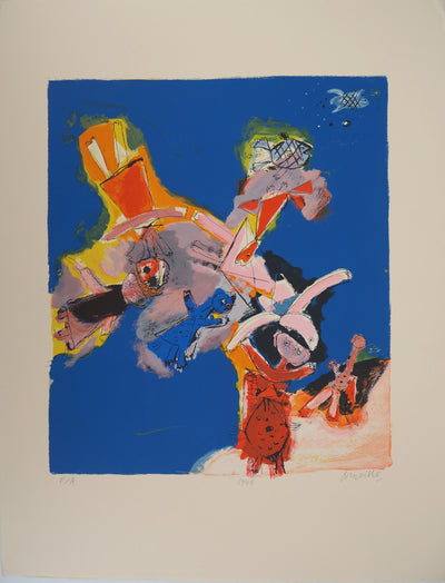 Guillaume CORNEILLE : Profondeur marines, Lithographie originale (vue générale) - Crédit photo : Galerie Art.Paris