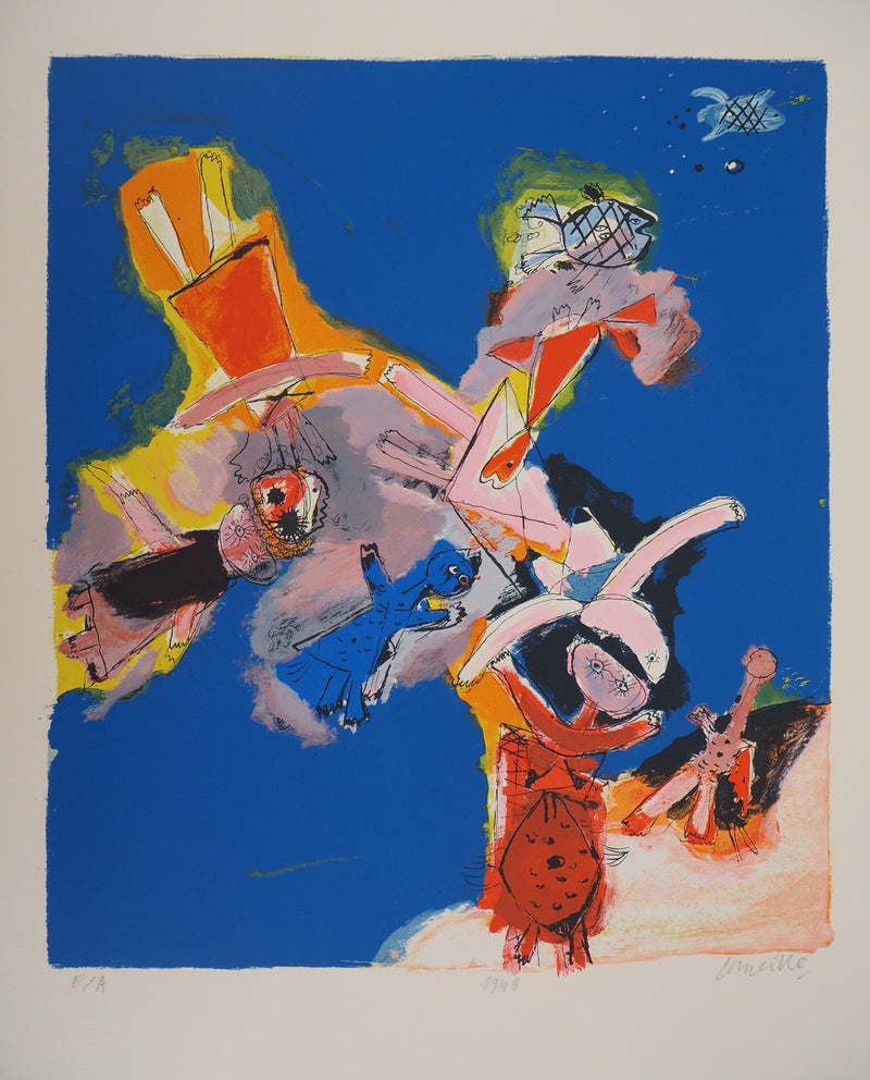 Guillaume CORNEILLE : Profondeur marines, Lithographie originale (photo de détail 3) - Crédit photo : Galerie Art.Paris