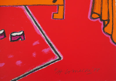 Guillaume CORNEILLE : Repos au clair de lune, Lithographie originale (photo de détail 2) - Crédit photo : Galerie Art.Paris