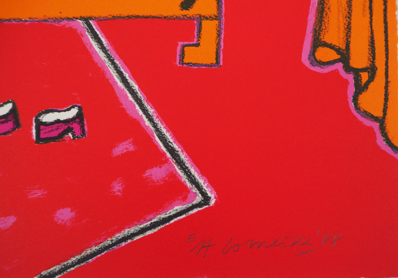 Guillaume CORNEILLE : Repos au clair de lune, Lithographie originale (photo de détail 2) - Crédit photo : Galerie Art.Paris