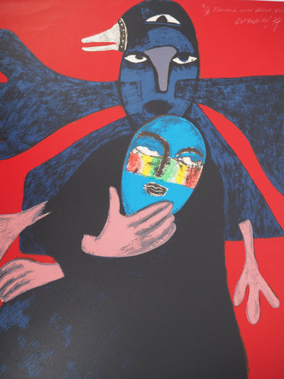 Guillaume CORNEILLE : Femme aux deux visages, Lithographie originale (photo de détail 3) - Crédit photo : Galerie Art.Paris
