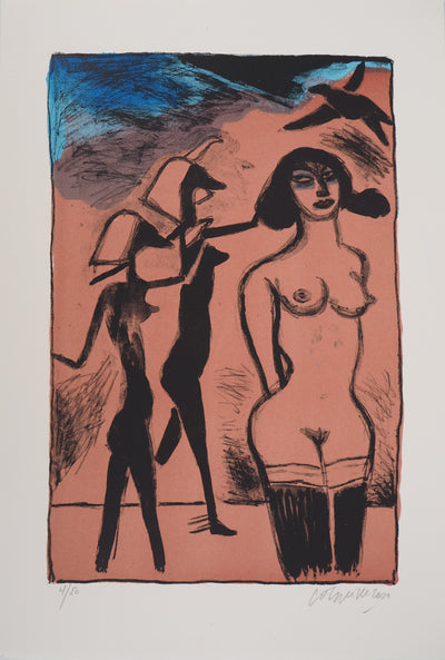 Guillaume CORNEILLE : Nu féminin, Lithographie originale (vue générale) - Crédit photo : Galerie Art.Paris