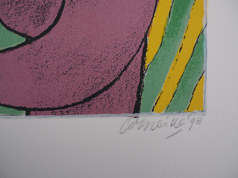 Guillaume CORNEILLE : Nu aux oiseaux, Lithographie originale (photo de détail 2) - Crédit photo : Galerie Art.Paris