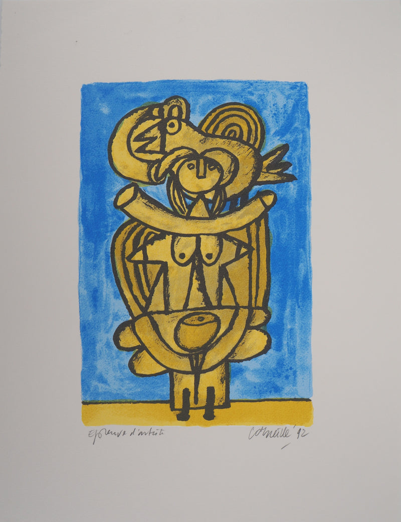 Guillaume CORNEILLE : Inspiration cubiste, Lithographie originale (vue générale) - Crédit photo : Galerie Art.Paris