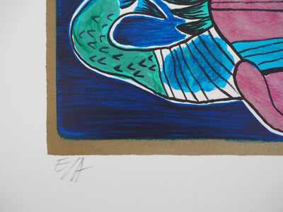 Guillaume CORNEILLE : La sirène et le marin, Lithographie originale (photo de détail 7) - Crédit photo : Galerie Art.Paris