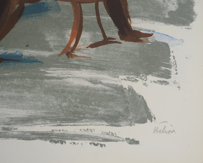 Jean HELION : Silhouettes de marins, Lithographie originale signée au crayon