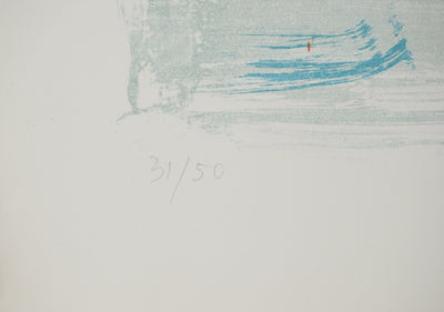 Jean HELION: Sea, time to embark, Original lithograph signed in pencil