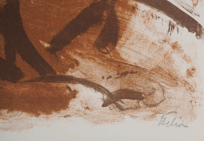 Jean HELION: The crowd on the Port, Original lithograph signed in pencil