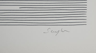 Michel SEUPHOR : Lignes en équilibre, Lithographie originale signée