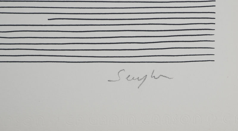 Michel SEUPHOR : Lignes en équilibre, Lithographie originale signée