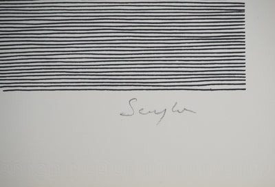 Michel SEUPHOR : Par delà l'horizon, Lithographie originale signée