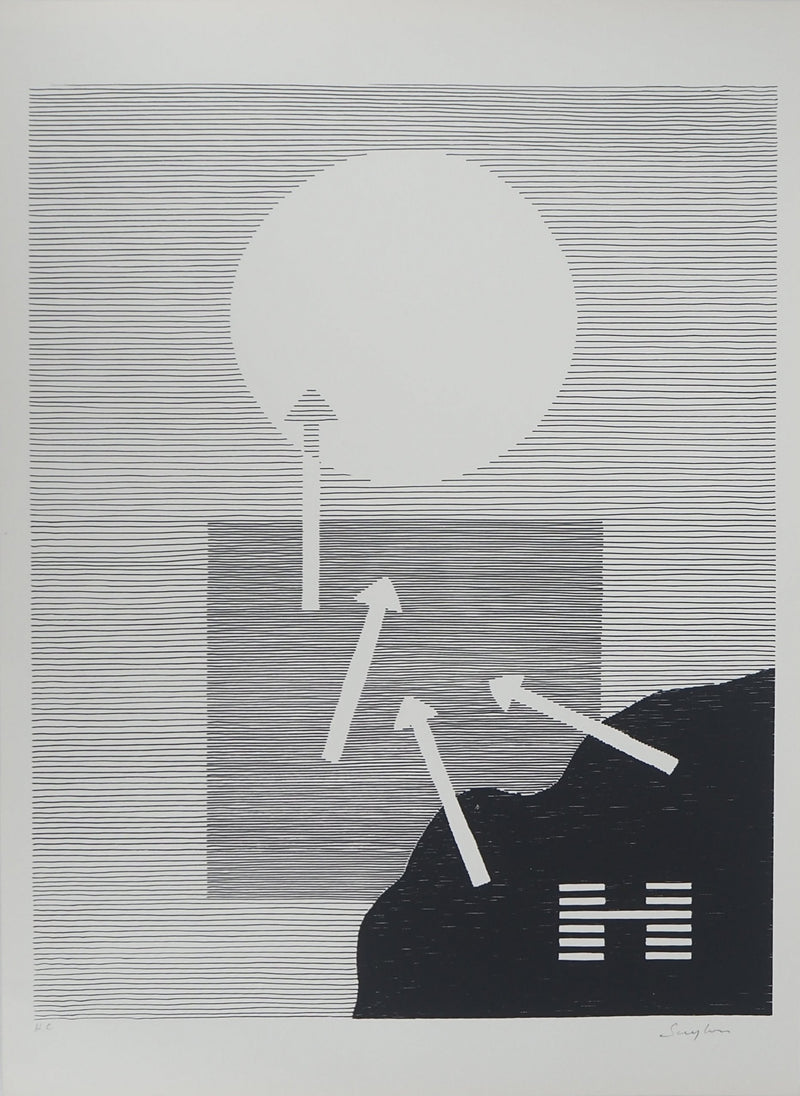 Michel SEUPHOR : Directions multiples, Lithographie originale signée