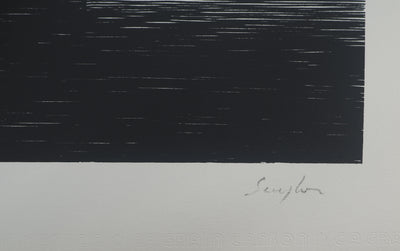 Michel SEUPHOR : Symétrie et contrastes, Lithographie originale signée