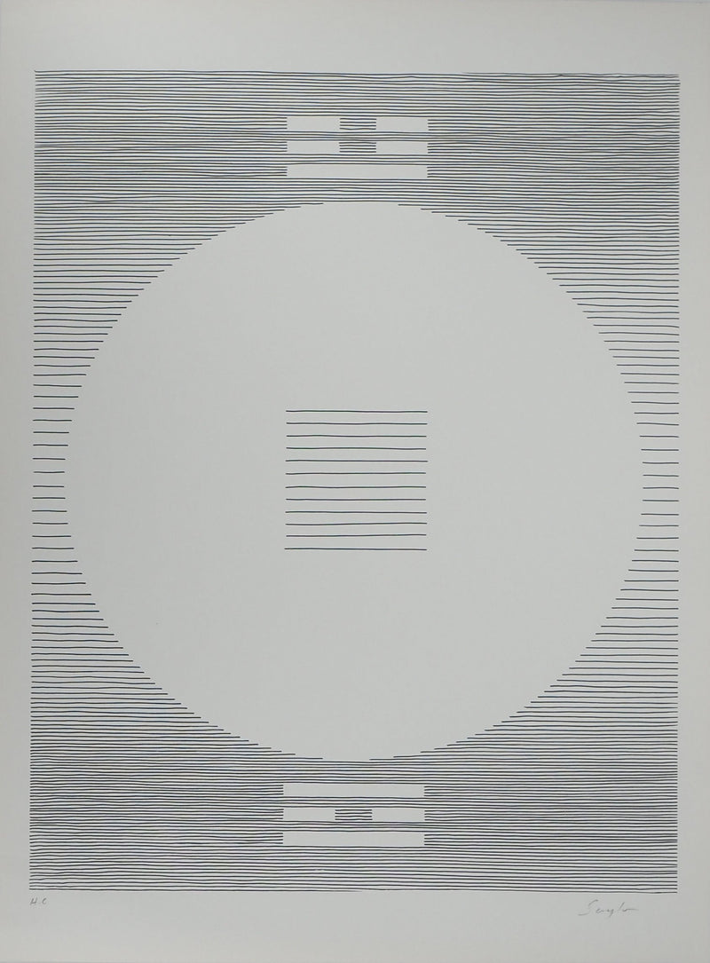 Michel SEUPHOR : Cercle lumineux, Lithographie originale signée