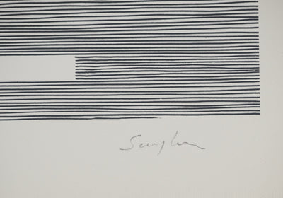 Michel SEUPHOR : Composition géométrique, Lithographie originale signée