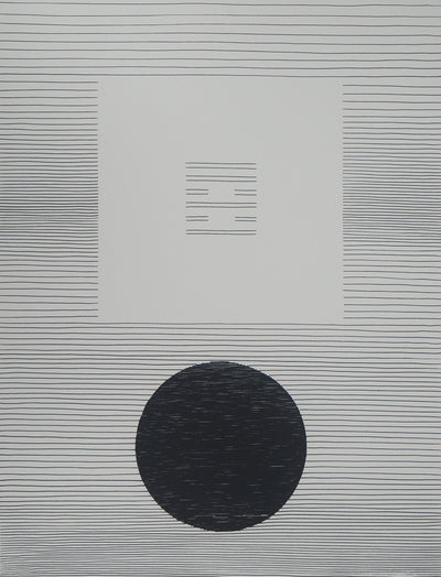 Michel SEUPHOR : Eclipse lunaire, Lithographie originale signée