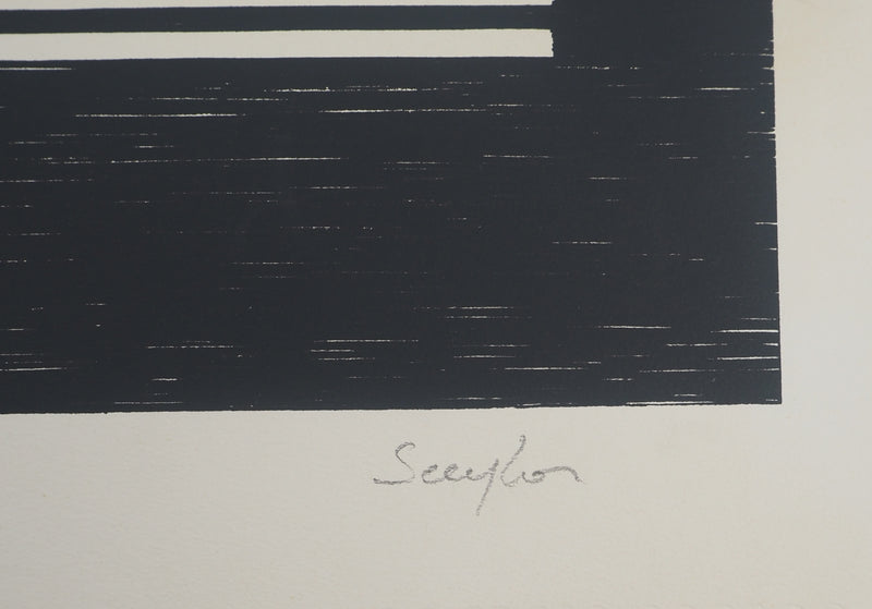 Michel SEUPHOR : Lueur nocturne, Lithographie originale signée