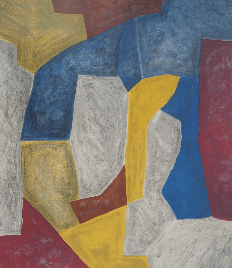 Serge POLIAKOFF : Peintures et Gouaches récentes, Affiche originale (photo de détail 3) - Crédit photo : Galerie Art.Paris