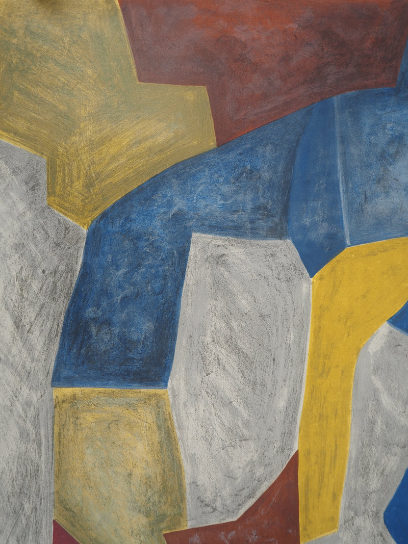 Serge POLIAKOFF : Peintures et Gouaches récentes, Affiche originale (photo de détail 4) - Crédit photo : Galerie Art.Paris