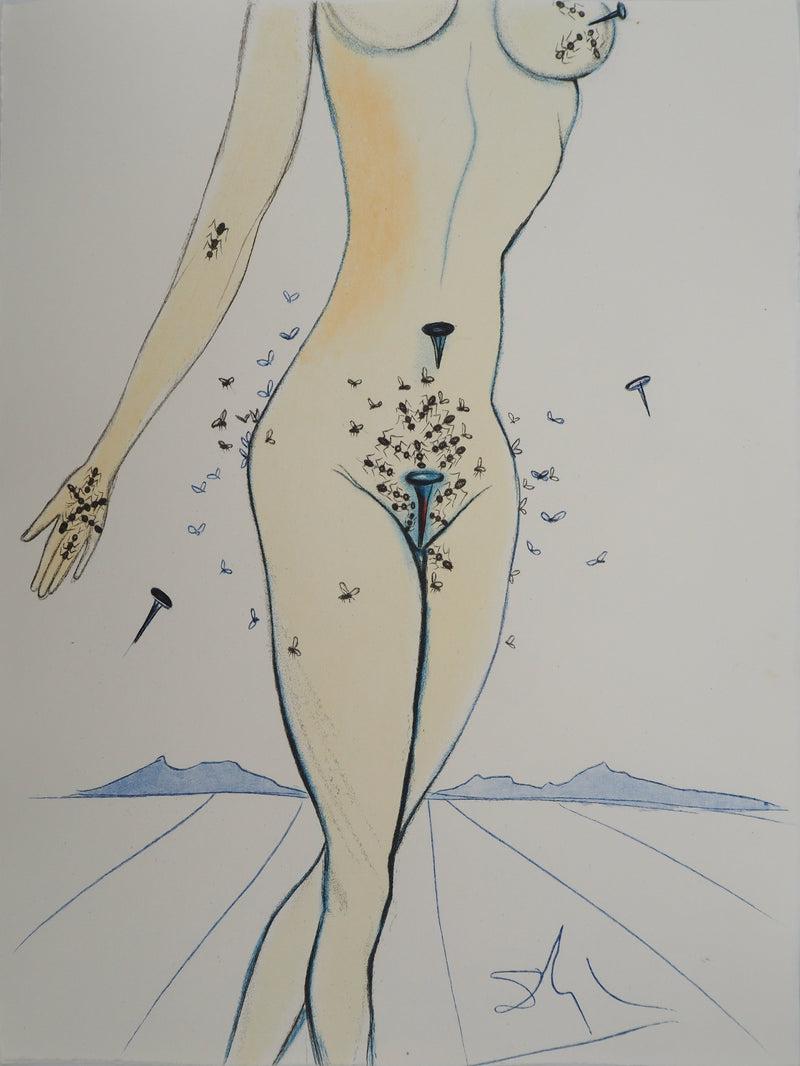 Salvador DALI : Casanova : Femme piquante : Fantasmes et tentations, Gravure originale (vue générale) - Crédit photo : Galerie Art.Paris